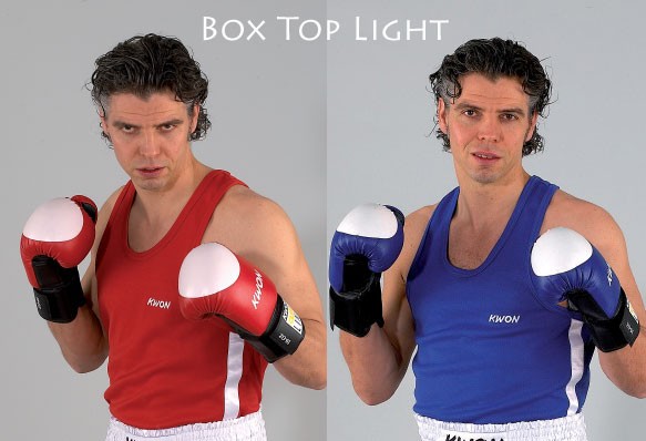 Boxing Top Light in blau und rot