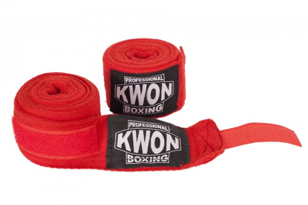 Boxbandagen unelastisch rot und weiß Professional by Kwon