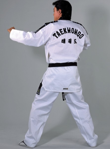 Taekwondo Anzug Grand Victory, schwarzes Revers, mit Druck by Kwon