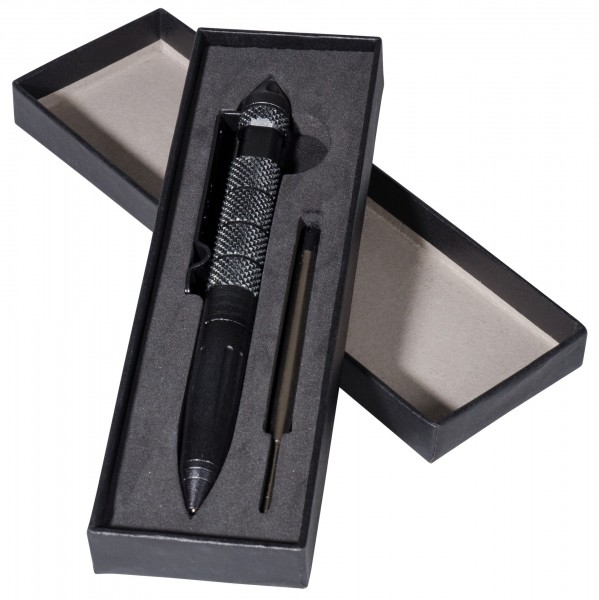 Tactical Pen / Kugelschreiber schwarz ohne Kappe