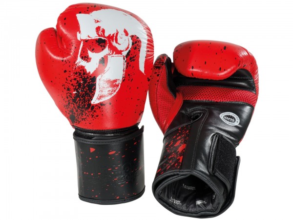 Boxhandschuhe L.O. Leder, rot und schwarz - rot / 12 oz