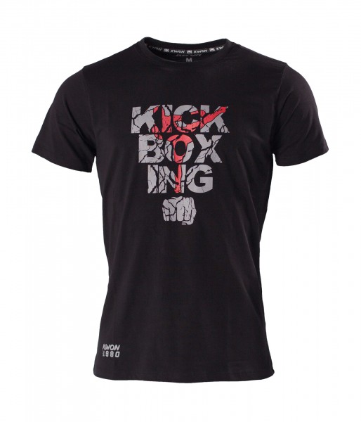 T-Shirt Kickboxen, schwarz by KWON