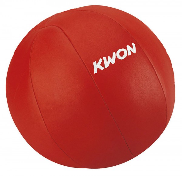 Medizinball, 5 kg, Leder, rot by Kwon