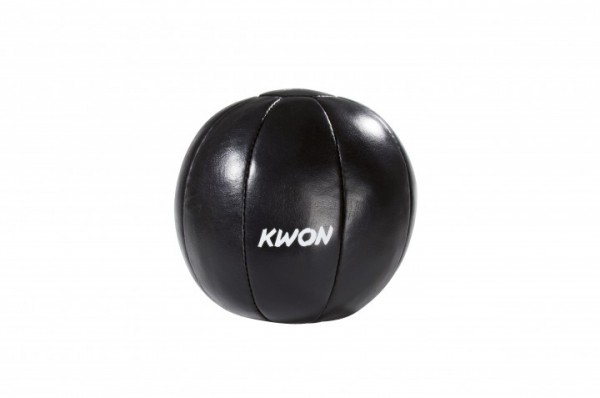 Medizinball 3kg, Leder, schwarz by Kwon